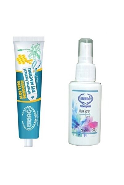 Ersağ Aloe Vera Diş Macunu 100gr + Deo Sprey Egzotif 50 ml