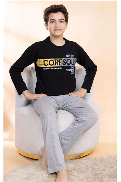 Pyjama Familya Мъжка фигурна сезонна пижама с дълъг ръкав