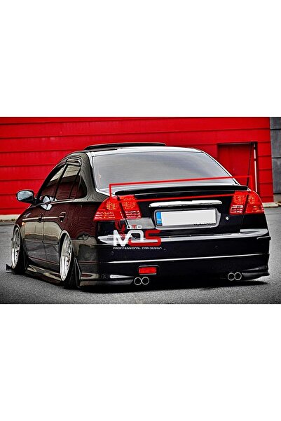 HYM TUNİNG Honda Civic Vtec 2 Spoiler, ABS Plastik Parlak Siyah , 2001-2005