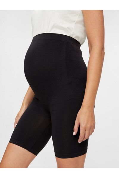 baims Pantaloni scurți de maternitate de bază negri de damă