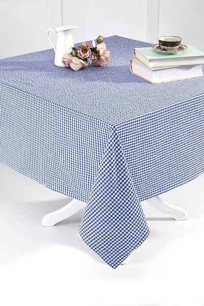 ELVİRAHOME Τραπεζομάντιλο Gingham Μπλε Πανί για πικνίκ Μικρό καρό ύφασμα επιτραπέζιων σκευών