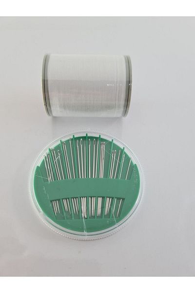 efmues White Sewing Thread and Needle Set
