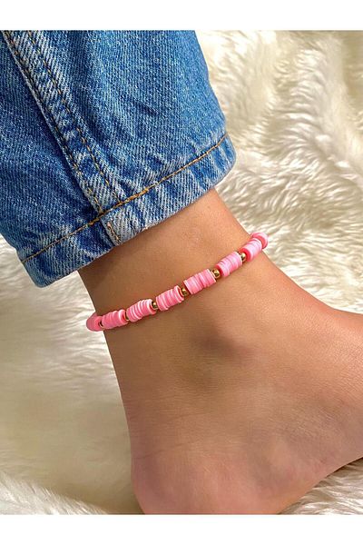 Beykan Fimo Bead Anklet
