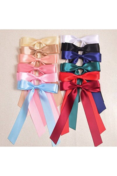 besna 10 ADET SATEN RASTGELE KARMA RENK KURDELE FİYONK TOKA MONALİSA