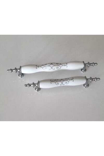 FARMUİM Krom Osmanlı Polimer 128 mm Dolap Mutfak Çekmece Vestiyer Kulp