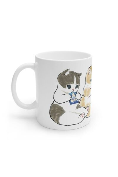 LikyaDükkan القطط الأكل السكر القطط القدح كوب القدح