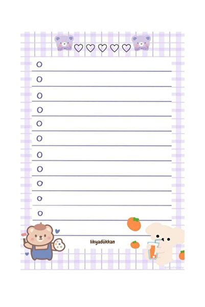 LikyaDükkan Bloc de note Memopad Pull Tear Dimensiune A5 50 de coli