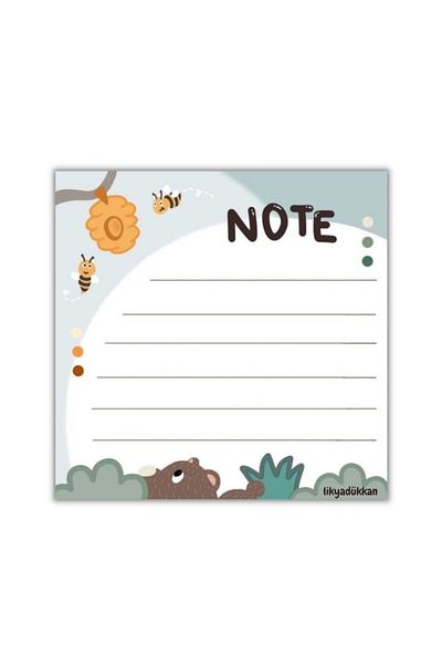 LikyaDükkan Memopad التشيكية التقطيع 9x9 حجم 50 ورقة المفكرة