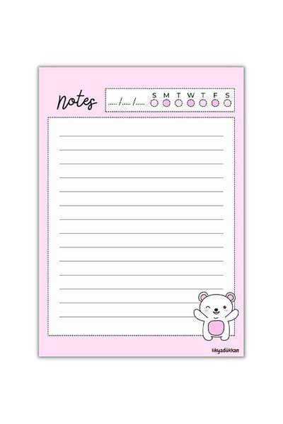 LikyaDükkan Bloc de note Memopad Pull Tear Dimensiune A5 50 de coli