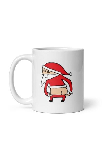 LikyaDükkan Noel Yılbaşı Santa Popo Dirty Santa Merry Christmas Kupa Bardak Mug