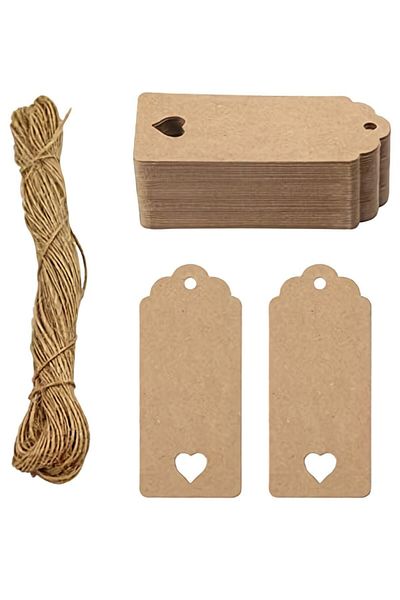 LikyaDükkan Multiple 50 Pieces Gift Packing Cards Shipped with Rope