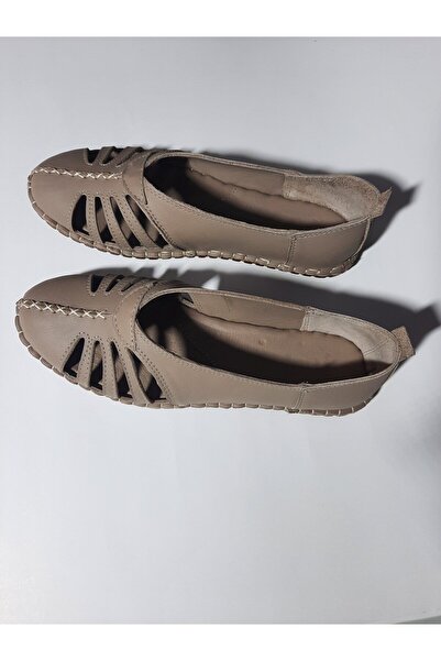 KAPAR Εσωτερικά και εξωτερικά Γνήσιο δέρμα Γκρι Χρώμα Ορθοπεδικές Σανδάλια Μπαλαρίνας