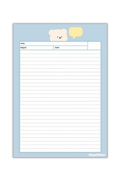 LikyaDükkan Bloc de note Memopad Pull Tear Dimensiune A4 50 de coli