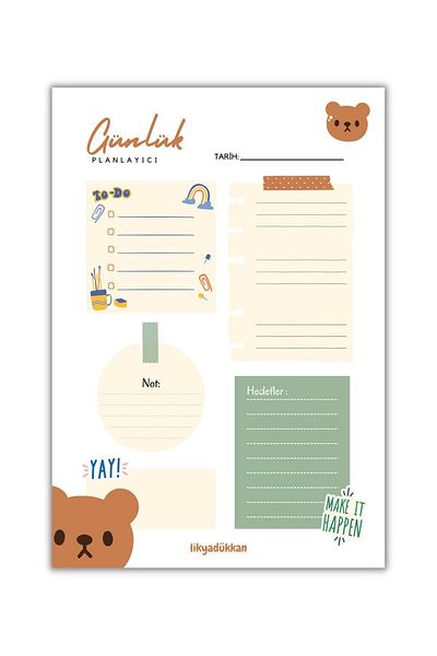 LikyaDükkan Bloc de note Memopad Pull Tear Dimensiune A5 50 de coli