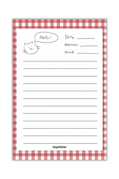 LikyaDükkan Blocnotes Memopad Pull Pick A6, dimensiune 50 de coli