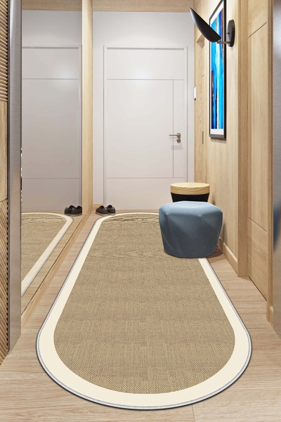 Confidence Home Wicker Oval Runner for Home Decoration - Non-Slip Base, Washable Machine