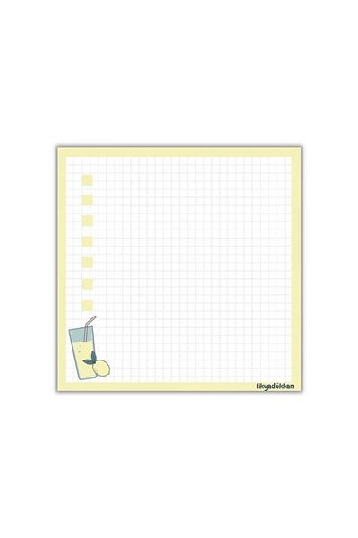 LikyaDükkan Memopad دفتر ملاحظات مربع الشكل مقاس 9 سم × 9 سم