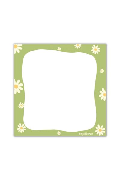 LikyaDükkan Bloc de note cu flori, cu dimensiunea 9cmx9cm