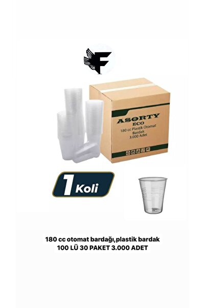 ANKARA LİDER 1. kalite hijyenik Pet Bardak 180 cc 1 Koli 30x100 Adet 3000 Adet