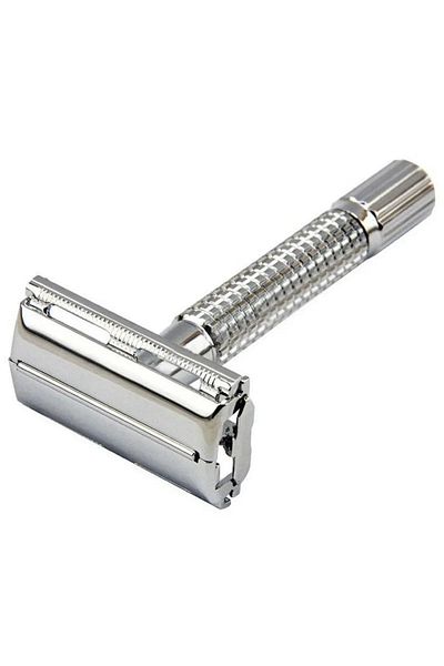 efmues Shaver Top Opening Steel Classic Shaver with Derby Razor Gift