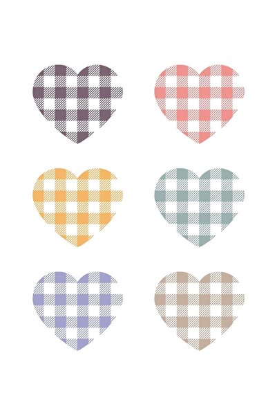 LikyaDükkan Αυτοκόλλητο με ειδικό σχέδιο σε σχήμα καρδιάς με πλέγμα