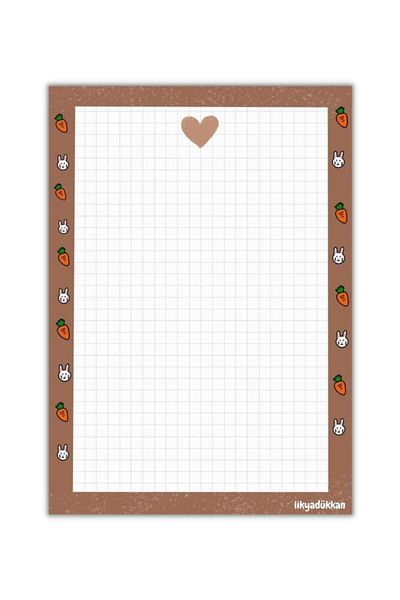 LikyaDükkan Heart Memopad Pull-Pull A6 Size Notepad