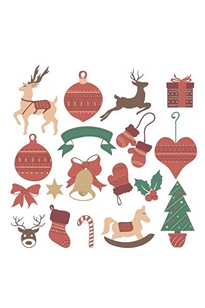 LikyaDükkan Autocolant autocolant de Crăciun cu design special de Anul Nou