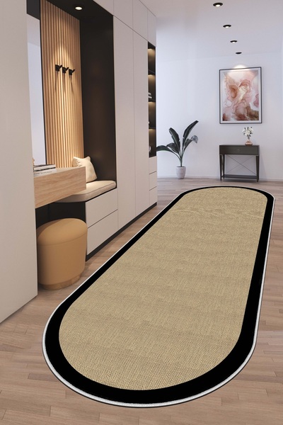 Confidence Home Wicker Oval Runner for Home Decoration - Non-Slip Base, Washable Machine