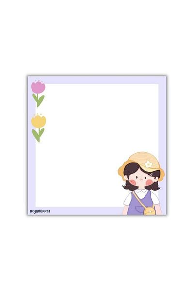 LikyaDükkan Bloc de note Memopad Check Pluck Square Dimensiune 9cmx9cm