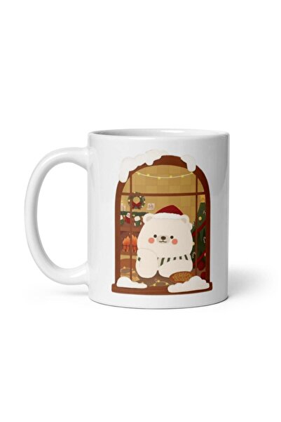 LikyaDükkan Christmas New Year Bear New Year Bear Merry Christmas Mug Cup Mug