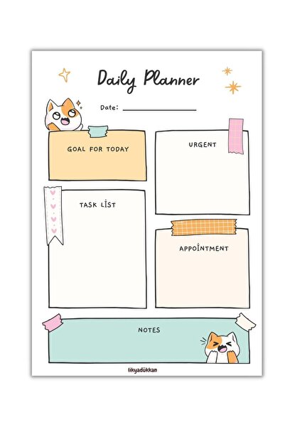 LikyaDükkan Bloc de note Memopad Pull Tear Dimensiune A5 50 de coli