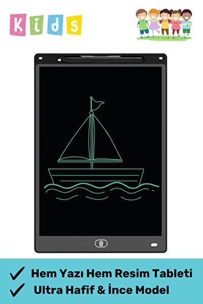 Carlburn Premium Lcd Ekranlı Kalemli Dijital Çizim Tableti Yazı Tahtası Boyama Resim Akıllı Tablet 12 Inc