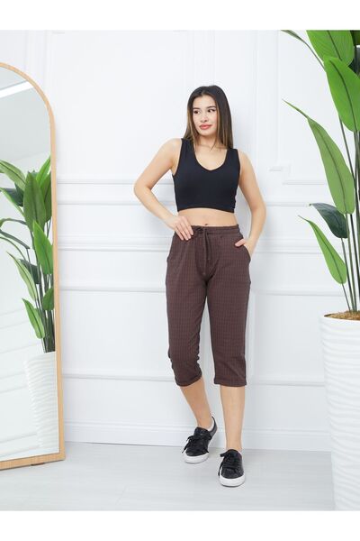 Banadamoda Kadın Desenli Penye Kapri