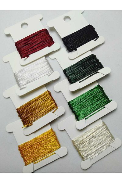 Eskişehir hobi sanat 0,6 mm - 16 μέτρα 8 χρώματα Σύνολο κορδόνι χάντρες προσευχής