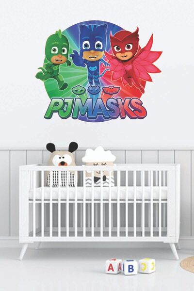 Sepet Yıldızı Стикери за стена за детска стая Pijamaskeliler 55x45 см