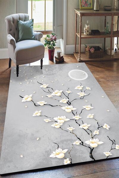 Yürük Home Softtec Yumuşak Dokulu Dijital Baskılı YRK149 Modeli Lastikli Halı...