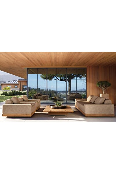 Latanwood Starlit Ahşap Bahçe Oturma Grubu