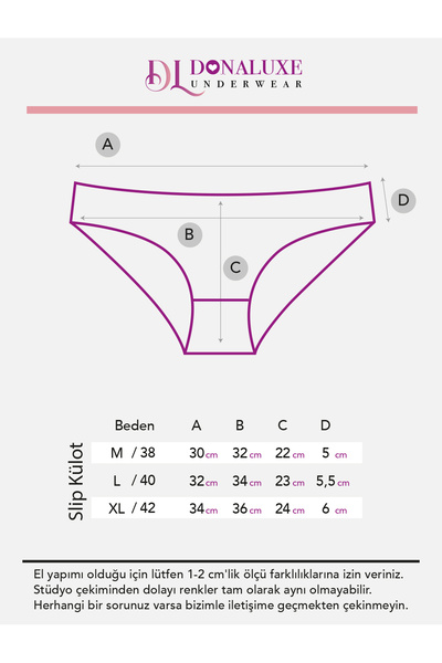 Donaluxe Pack of 7 - Women's Slip Bikini Panties, Nude Color, Cotton Soft Fabric