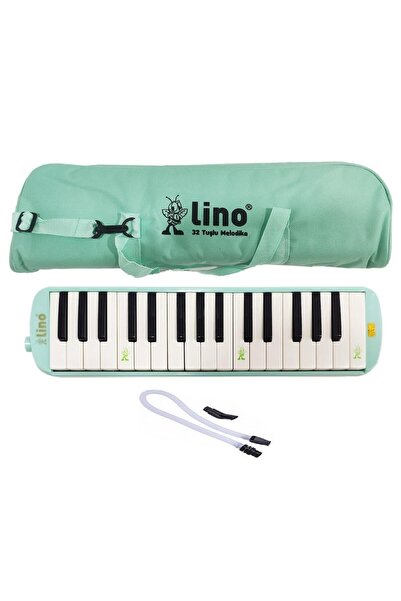 Erga Müzik Lino Pastel Yeşil Melodika 32 Tuşlu Bez Çantalı