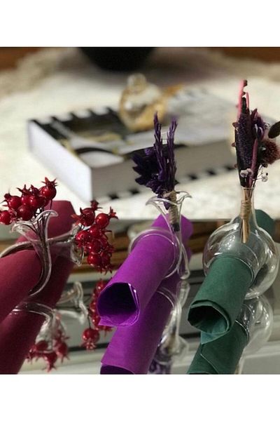 Enjoy Home Blown Glass Napkin Holder 6 Pieces