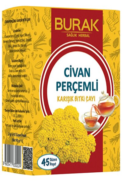 Burak Sağlık Herbal شاي الأعشاب المختلط مع البارسلي 45 كيس صافي