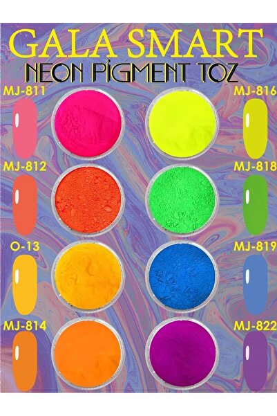 GALA Professional NEON PİGMENT TOZ SET - 8 Lİ PAKET