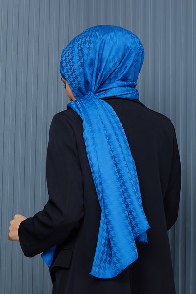 Golden Rose Jacquard Houndstooth Shawl