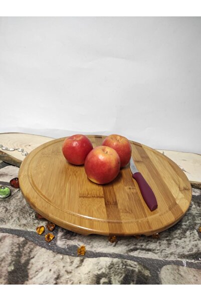 BALSA Farfurie de prezentare pentru pizza din lemn/bambus.36 Cm.Farfurie plată din bambus