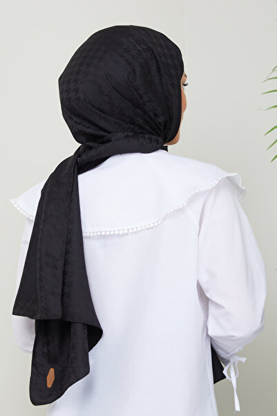 Golden Rose Jacquard Houndstooth Shawl