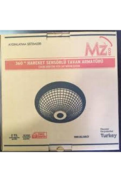 MZ 360 Derece Hareket Sensörlü Tavan Armatürü.sac Kasa ,kırılmaz Cam