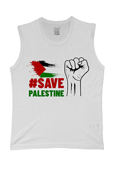 Raf Coll Tricou tricotat fără mâneci pentru bărbați, design palestinian, impr...