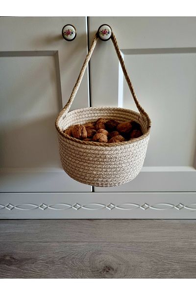 ÖRGÜM 20x10 Cm Decorative Wall Basket - Multi-Purpose Hanging Basket