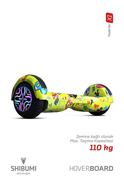 SHIBUMI Elektrikli Kaykay Hoverboard 350 Watt Sarı Garantili Lityum Pil