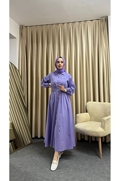 HB MODA COLLECTİON Terikoton Dress - Snap Design